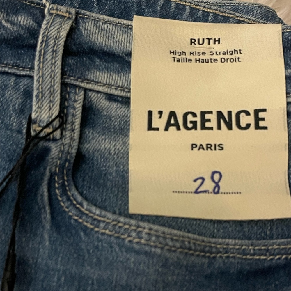 NWT-L’AGENCE High rise, straight jeans (28) - Picture 4 of 6